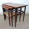 Mid-Century Danish Teak and Cane Nesting Tables, 1950s, Set of 3, Image 4