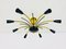 Lámpara de araña Sputnik Mid-Century de latón con ocho brazos, Imagen 8