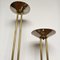 Large Art Deco Steel and Brass Candle Holders, 1930s, Set of 2 4