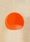 Orange Mid-Century Hängelampen aus Opalglas, 2er Set 6