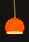 Lampes à Suspension Mid-Century Orange en Verre Opalin, Set of 2 4