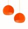 Mid-Century Orange Opaline Glass Pendants, Set of 2 8