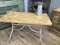 Vintage Metal and Oak Bistro Table, 1930s, Image 3