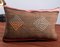 Brown-Pink Hand Embroidered Wool & Cotton Kilim Pillow by Zencef, Image 2