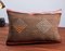 Brown-Pink Hand Embroidered Wool & Cotton Kilim Pillow by Zencef, Image 3