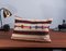White-Brown-Blue-Striped Handmade Wool & Cotton Kilim Pillow by Zencef 14