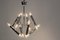 Lámpara de araña geométrica de metal cromado de Boulanger, años 60, Imagen 7