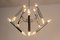Lámpara de araña geométrica de metal cromado de Boulanger, años 60, Imagen 4