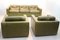 Italian Olive Green Leather Lounge Chairs from Poltrona Frau, 1970s, Set of 2 7