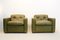 Italian Olive Green Leather Lounge Chairs from Poltrona Frau, 1970s, Set of 2, Image 1