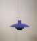 Lámpara colgante PH4/3 en azul de Poul Henningsen para Louis Poulsen, años 60, Imagen 1