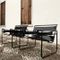 Black Leather Bauhaus B3 Wassily Armchairs by Marcel Breuer for Gavina, 1972, Set of 2 9