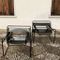 Black Leather Bauhaus B3 Wassily Armchairs by Marcel Breuer for Gavina, 1972, Set of 2, Image 4