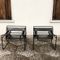 Black Leather Bauhaus B3 Wassily Armchairs by Marcel Breuer for Gavina, 1972, Set of 2 8