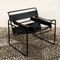 Black Leather Bauhaus B3 Wassily Armchairs by Marcel Breuer for Gavina, 1972, Set of 2, Image 1