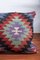 Southwestern Design Green-Red-Blue Handmade Wool & Cotton Kilim Pillow by Zencef, Image 12