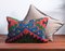 Coussin en Laine et en Coton Kilim Artisanal, de Couleur Vert-Rouge-Bleu, Southwestern Design par Zencef 3