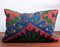 Handgefertigte Southwestern Design Kelim Kissen aus Wolle & Baumwolle in Grün-Rot-Blau von Zencef 4