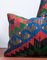 Southwestern Design Green-Red-Blue Handmade Wool & Cotton Kilim Pillow by Zencef 10