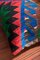Coussin en Laine et en Coton Kilim Artisanal, de Couleur Vert-Rouge-Bleu, Southwestern Design par Zencef 6