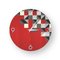 Dolcevita Brio Triangles Red Inlaid Wood Wall Clock from Lignis, Image 1