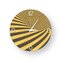 Reloj de pared Dolcevita Optical de madera marrón y amarilla con incrustaciones de Lignis, Imagen 1