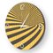 Dolcevita Optical Inlaid Brown & Yellow Wood Wall Clock from Lignis, Image 2
