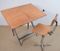 Vintage Drawing Table and Stool set by Friso Kramer for Ahrend De Cirkel 4