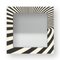 Dolcevita Optical Black & White Inlaid Ash Wall Mirror from Lignis 1