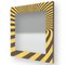 Dolcevita Optical Brown & Yellow Inlaid Wood Wall Mirror from Lignis 2