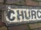 Antique Cast Iron Church Street Sign 9
