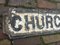 Antique Cast Iron Church Street Sign, Image 9