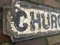 Antique Cast Iron Church Street Sign 6