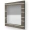 Dolcevita One Light & Dark Gray Frassino Wall Mirror with Black Frassino Edge from Lignis 2