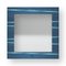 Espejo de pared Dolcevita One con incrustaciones de fresno en azul claro y oscuro y bordes negros de Lignis, Imagen 1