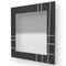 Espejo de pared Dolcevita Two con incrustaciones de fresno en gris claro y oscuro y bordes negros de Lignis, Imagen 2