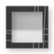 Miroir Mural Dolcevita Two en Frêne Gris Clair et Foncé avec Bordure en Frêne Noir de Lignis 1