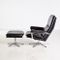 Mid-Century Vintage Leather Chair with Ottoman, 1960s, Image 1