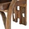 Sedia scultorea in legno di ulivo e noce, Francia, anni '40, Immagine 3