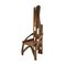Skulpturaler französischer Stuhl aus Oliven- und Nussholz, 1940er 1
