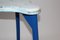 Mid-Century Industrial White and Blue Stool, 1950s, Image 7