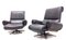 Leather Swivel Lounge Chairs by André Vandenbeuck for Strässle, 1960s, Set of 2 7