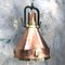 Lámpara colgante industrial de cobre, latón y hierro fundido de VEB, 1968, Imagen 5