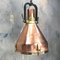 Lámpara colgante industrial de cobre, latón y hierro fundido de VEB, 1968, Imagen 11
