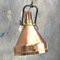 Lámpara colgante industrial de cobre, latón y hierro fundido de VEB, 1968, Imagen 18