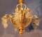 Vergoldeter Kronleuchter aus Bronze & Kristallglas, 19. Jh. 4