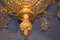 Vergoldeter Kronleuchter aus Bronze & Kristallglas, 19. Jh. 10