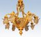 Vergoldeter Kronleuchter aus Bronze & Kristallglas, 19. Jh. 3