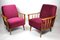 Fauteuil Vintage en Velours Rose Framboise, 1960s 17