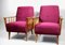 Fauteuil Vintage en Velours Rose Framboise, 1960s 18